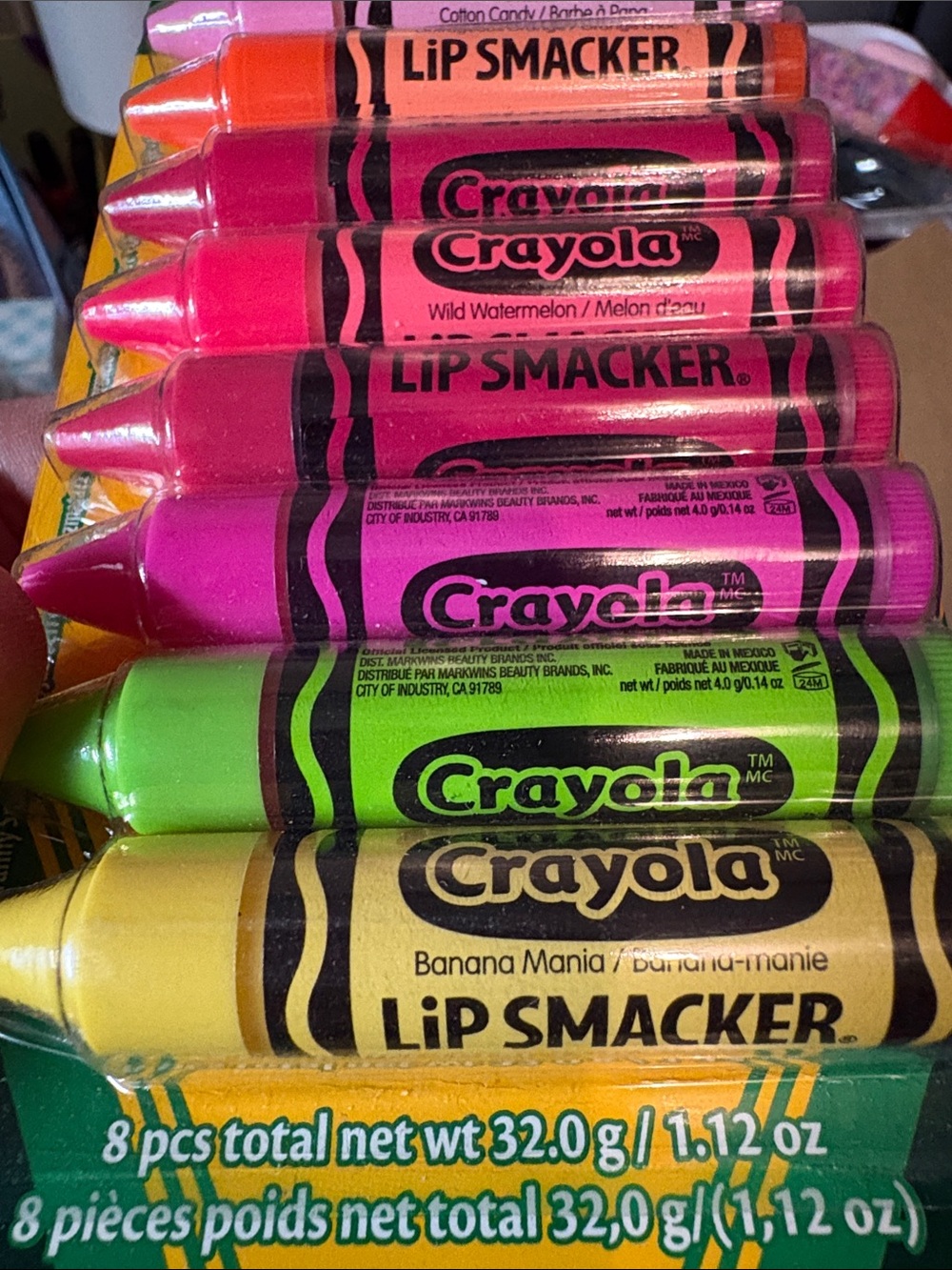Crayola Lip Smacker 8-Pack in Pink, Orange, Green, Yellow - Picture 6 of 6